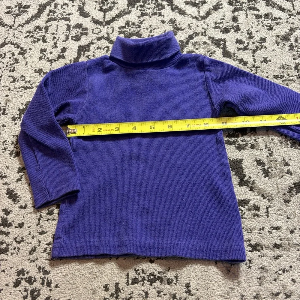 VTG The Children's Place Ribbed Turtle Neck Purple 80's Made In USA Purple 18 M